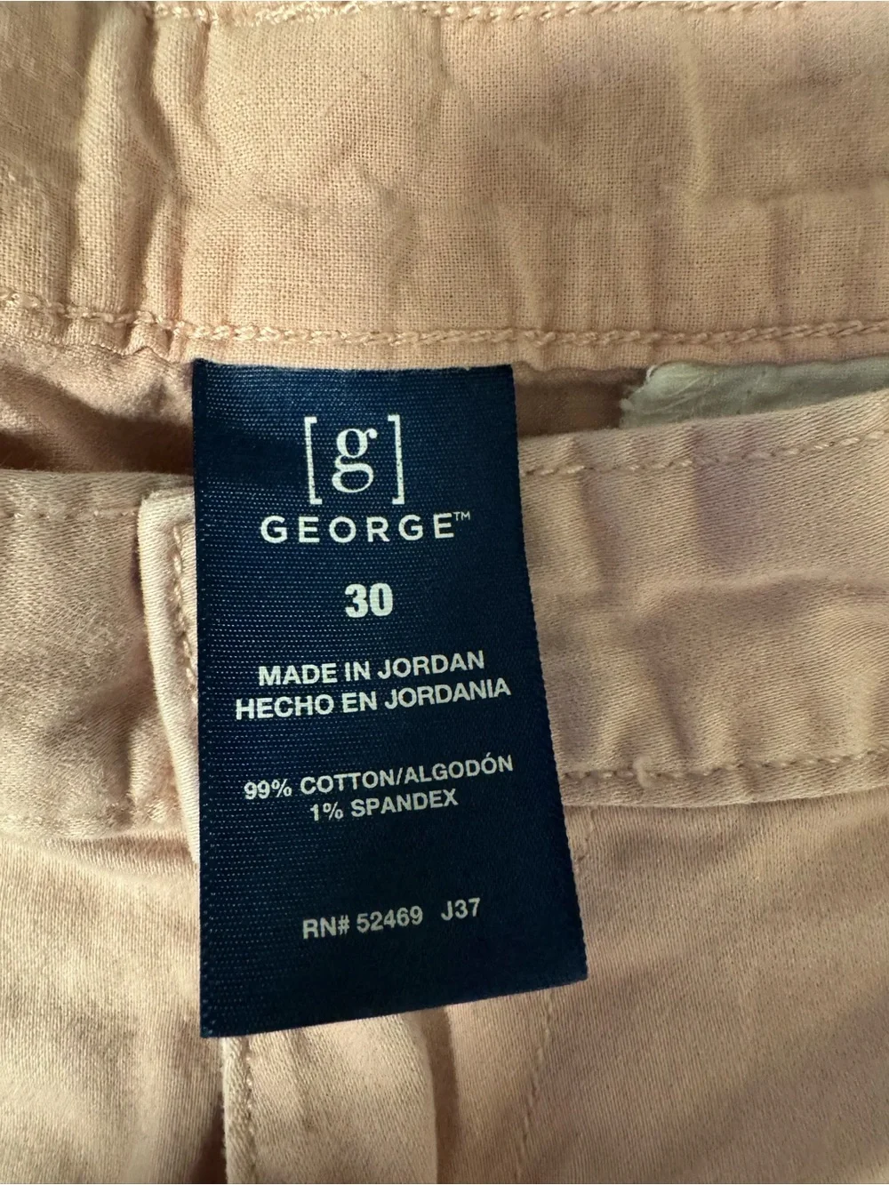 George Soft Blush Cotton Shorts